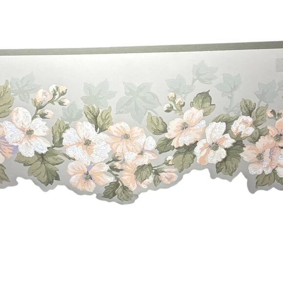 York Vintage Country Cottage Floral Ivy Wallpaper Border 2 Rolls / 10 yards - Picture 2 of 7